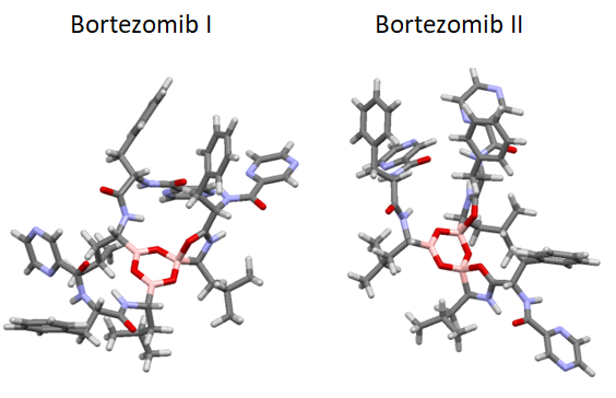 Optimalizované struktury bortezomibu krystalové formy I a II.